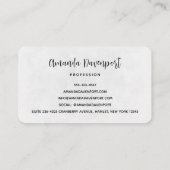 Carte De Visite Croix élégante aux fleurs roses (Dos)