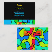 Carte De Visite Croix en verre souillé, (Devant / Derrière)