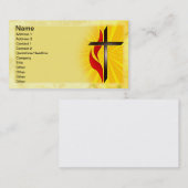 Carte De Visite Croix et flamme (Devant / Derrière)