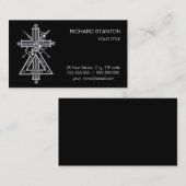 Carte De Visite Croix freemasonique (Devant / Derrière)
