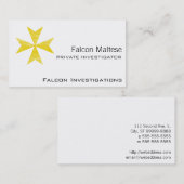 Carte De Visite Croix maltaise (Devant / Derrière)