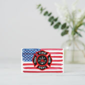 Carte De Visite Croix maltaise de drapeau américain d'aquarelle de (Debout devant)