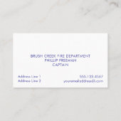 Carte De Visite Croix maltaise de drapeau américain d'aquarelle de (Dos)