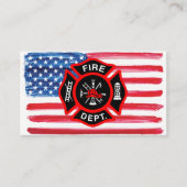 Carte De Visite Croix maltaise de drapeau américain d'aquarelle de (Devant)