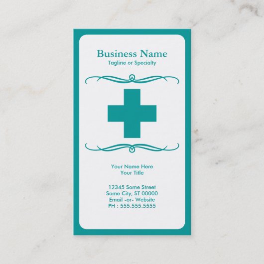 Carte De Visite croix médicale de mod (Devant)