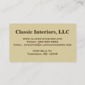 Carte De Visite Croix médiévale Damas - Brown foncé et bronzé (Dos)