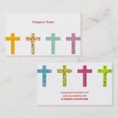 Carte De Visite Croix modelées, nom de la société (Devant / Derrière)