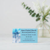 Carte De Visite Croix modifiable dans les nuages Chef de l'église (Debout devant)