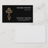 Carte De Visite croix orthodoxe (Devant / Derrière)