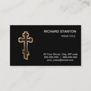 Carte De Visite croix orthodoxe