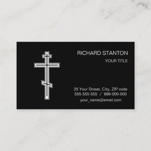 Carte De Visite Croix orthodoxe (Devant)