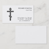 Carte De Visite Croix orthodoxe (Devant / Derrière)