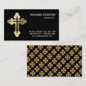 Carte De Visite Croix orthodoxe chrétienne (Devant / Derrière)