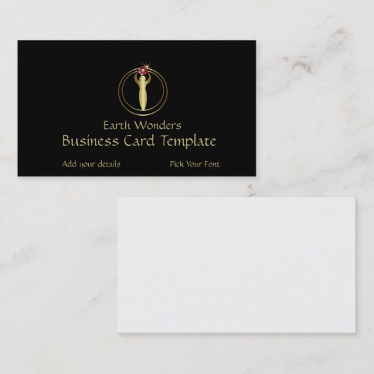 Carte De Visite Crop Circle Art - Ruby Gold Logo (Devant / Derrière)