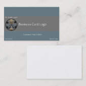 Carte De Visite Crop Circle - Planètes Croissant Lunes Logo (Devant / Derrière)