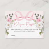 Carte De Visite Croquette Baby shower rose Pousse de la couche Car (Devant)