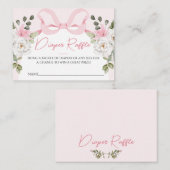 Carte De Visite Croquette Baby shower rose Pousse de la couche Car (Devant / Derrière)