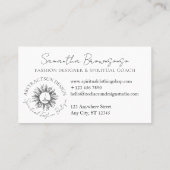 Carte De Visite Croquis Abstrait Soleil céleste (Dos)