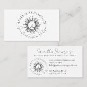 Carte De Visite Croquis Abstrait Soleil céleste (Devant / Derrière)