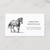 Carte De Visite Croquis Cheval Moderne Equestre (Devant)