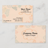 Carte De Visite Croquis coloré de boulangerie (Devant / Derrière)