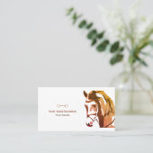 Carte De Visite Croquis de cheval et biscuit en Brown (Debout devant)