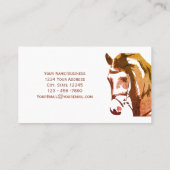 Carte De Visite Croquis de cheval et biscuit en Brown (Dos)