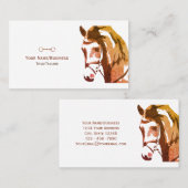 Carte De Visite Croquis de cheval et biscuit en Brown (Devant / Derrière)