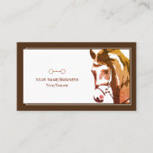 Carte De Visite Croquis de cheval et biscuit en Brown (Devant)