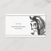 Carte De Visite Croquis de cheval et biscuit en gris (Devant)