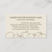 Carte De Visite Croquis de fruits faits main beige recette de boul (Dos)