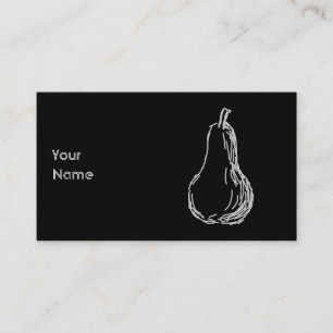 Carte De Visite Croquis de poire. Illustration au trait dans le