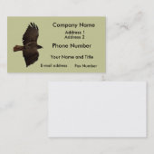 Carte De Visite Croquis de queue rouge (Devant / Derrière)