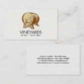 Carte De Visite Croquis en baril de vin (Devant / Derrière)