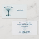 Carte De Visite Croquis en verre Martini (Devant / Derrière)