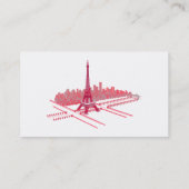 Carte De Visite Croquis moderne de Tour Eiffel de Paris (Dos)