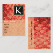 Carte De Visite CROTALUS CARRÉ MONOGRAS orange noir blanc (Devant / Derrière)