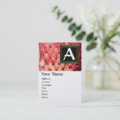 Carte De Visite CROTALUS MONOGRAM, papier perle rouge (Debout devant)