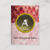 Carte De Visite CROTALUS MONOGRAM RUBY AGATA, gris rouge brillant (Dos)