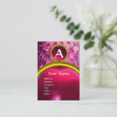 Carte De Visite CROTALUS MONOGRAM TOPAZ, violet rose vif (Debout devant)