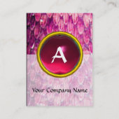 Carte De Visite CROTALUS MONOGRAM TOPAZ, violet rose vif (Dos)