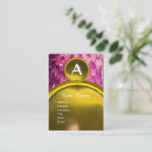 Carte De Visite CROTALUS MONOGRAM TOPAZ, violet rose vif (Debout devant)