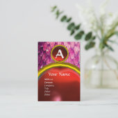 Carte De Visite CROTALUS MONOGRAMME TOPAZ, rouge vif (Debout devant)