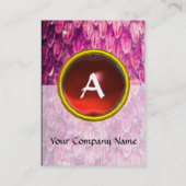 Carte De Visite CROTALUS MONOGRAMME TOPAZ, rouge vif (Dos)