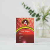 Carte De Visite CROTALUS MONOGRAMME TOPAZ, rouge vif rose (Debout devant)