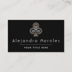 Carte De Visite Croupier Joueur de Nuit du Club Ornemental Casino