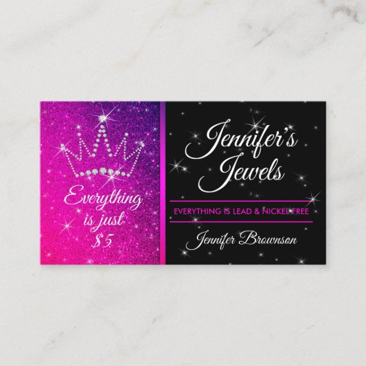 Carte De Visite Crown Diamond Violet (Devant)