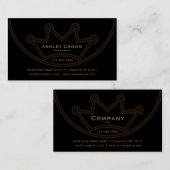 Carte De Visite Crown Logo Business Card (Devant / Derrière)