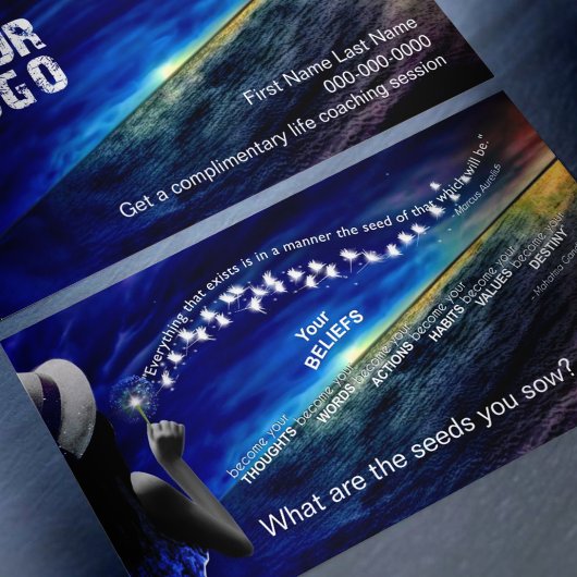 Carte De Visite Croyance - Les graines que vous semez et vos objec