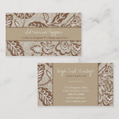 CARTE DE VISITE CRU 311 FLORAL KAKI (Devant / Derrière)